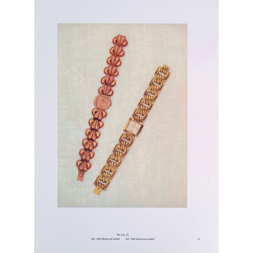 1989 Rolex Ladies Watch Designs Vtg Book Plate Gold Bracelet Wristwatch Wall Art